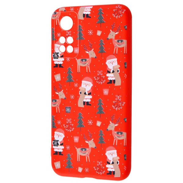 

TPU чехол WAVE Fancy для Xiaomi Mi 10T / Mi 10T Pro Santa Claus and Deer / Red