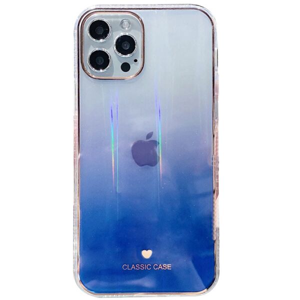 

TPU+Glass чехол Aurora Classic для Apple iPhone 12 Pro / 12 (6.1") Синий