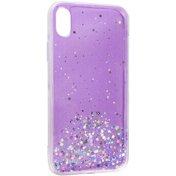

TPU чехол Star Glitter для Apple iPhone XR (6.1") Прозрачный / Сиреневый