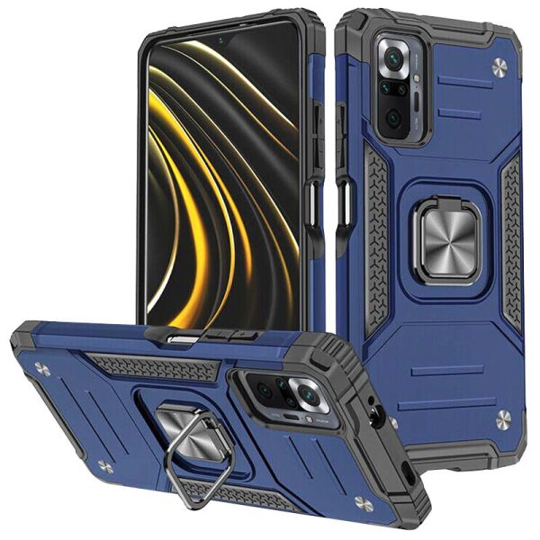 

Ударопрочный чехол Union Ring for Magnet для Xiaomi Redmi Note 10 Pro Синий