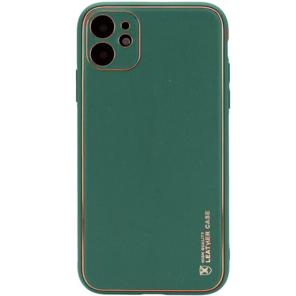 

Кожаный чехол Xshield для Apple iPhone 12 (6.1") Зеленый / Army green