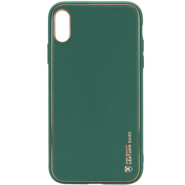 

Кожаный чехол Xshield для Apple iPhone XR (6.1") Зеленый / Army green