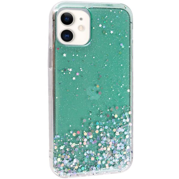 

TPU чехол Star Glitter для Apple iPhone 11 (6.1") Прозрачный / Мятный