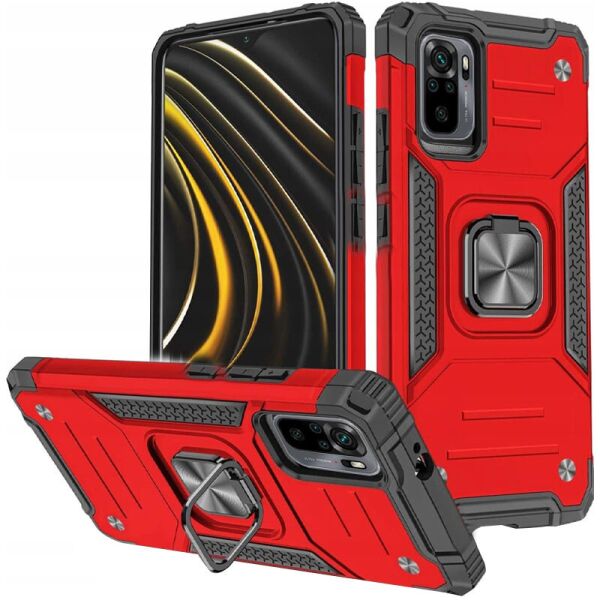 

Ударопрочный чехол Union Ring for Magnet для Xiaomi Redmi Note 10 / Note 10s Красный