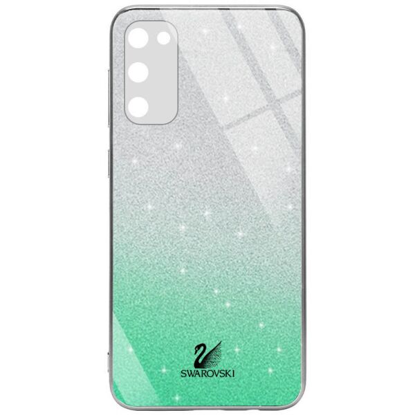 

TPU+Glass чехол Swarovski Full Camera для Samsung Galaxy S20 FE Бирюзовый