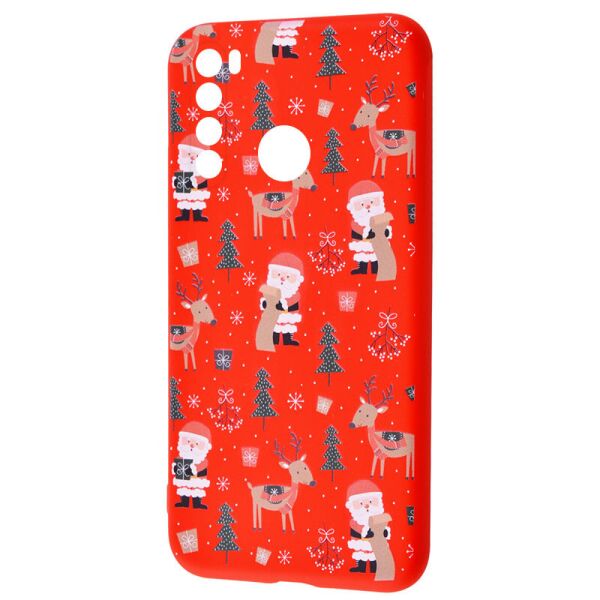 

TPU чехол WAVE Fancy для Xiaomi Redmi Note 8T Santa Claus and Deer / Red