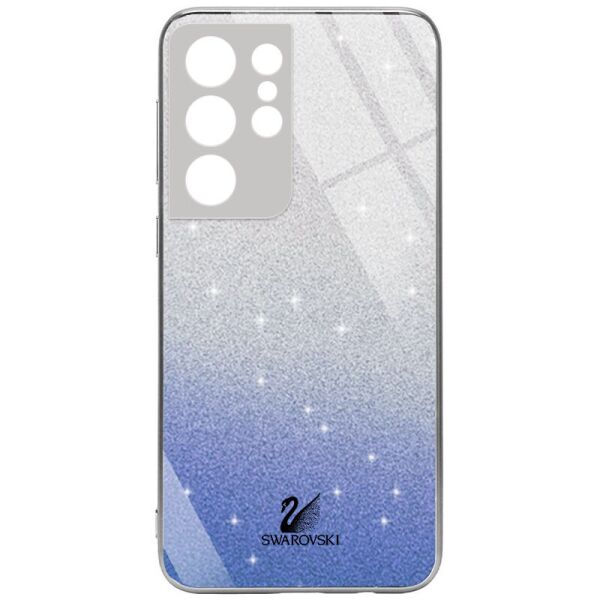 

TPU+Glass чехол Swarovski Full Camera для Samsung Galaxy S21 Ultra Синий