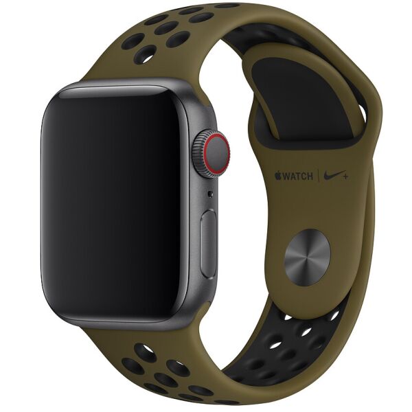 

Силиконовый ремешок Sport Nike+ для Apple watch 38mm / 40mm Khaki/Black