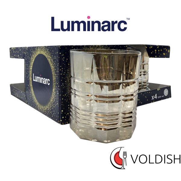 

Стаканы низкие Luminarc Даллас Золотой мед 300мл 4шт (P9312 )