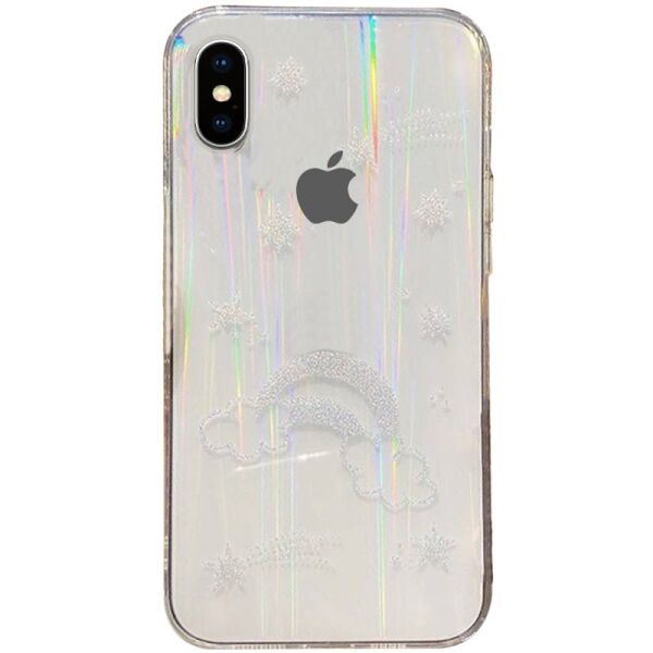 

TPU+Glass чехол Aurora Space для Apple iPhone X / XS (5.8") Радуга
