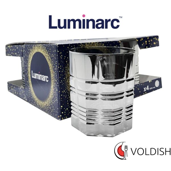 

Стаканы низкие Luminarc Даллас Сияющий графит 300мл 4шт (P9318)