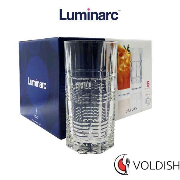 

Набор прозрачных стаканов высоких Luminarc Dallas 380 мл 6 шт (P6611)