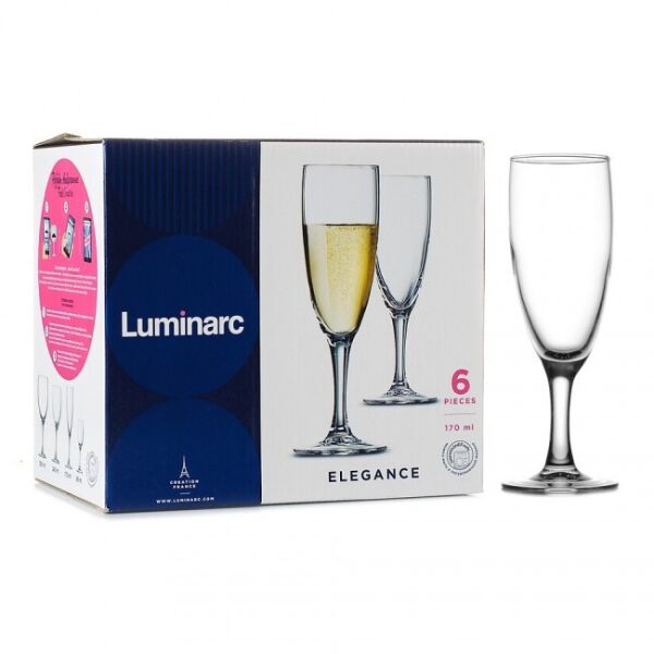 

Бокал Luminarc Элеганс для шампанского 170мл 6шт (P2505)