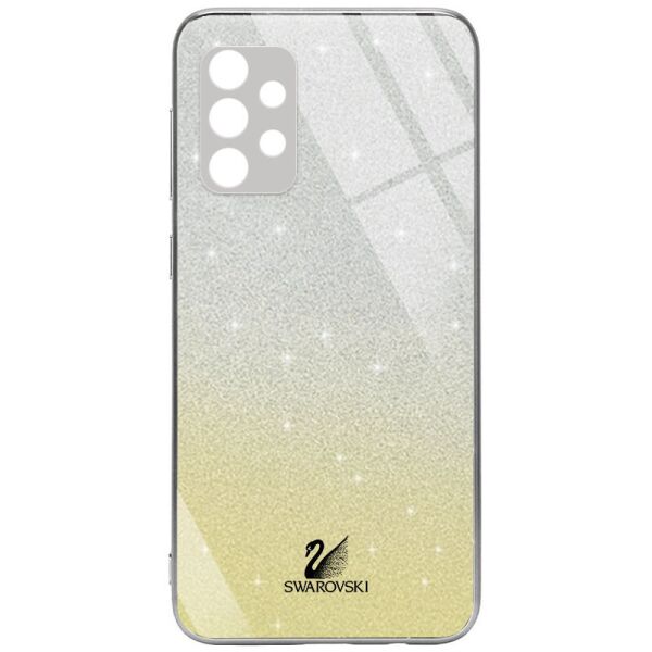 

TPU+Glass чехол Swarovski Full Camera для Samsung Galaxy A32 4G Золотой