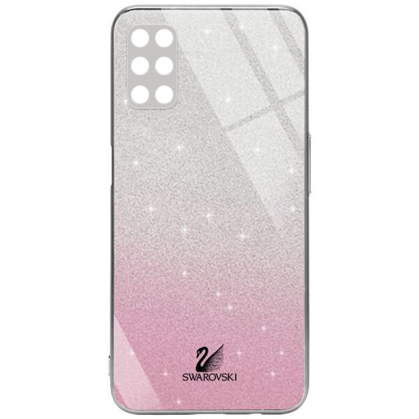 

TPU+Glass чехол Swarovski Full Camera для Oppo A52 / A72 / A92 Розовый