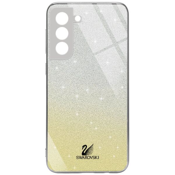 

TPU+Glass чехол Swarovski Full Camera для Samsung Galaxy S21+ Золотой