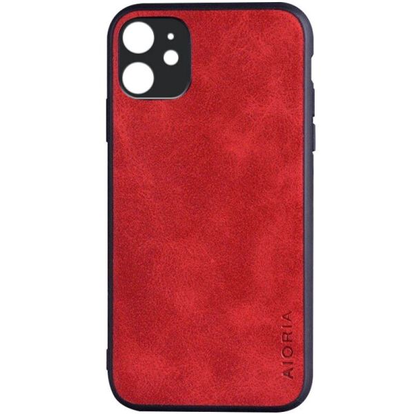 

Кожаный чехол AIORIA Vintage для Apple iPhone 11 (6.1";) Красный