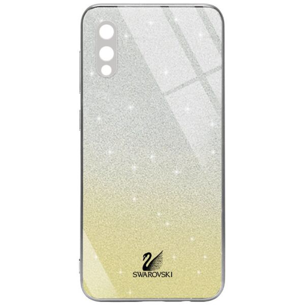 

TPU+Glass чехол Swarovski Full Camera для Samsung Galaxy A02 Золотой
