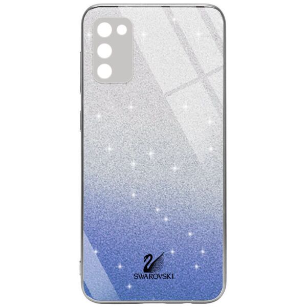 

TPU+Glass чехол Swarovski Full Camera для Samsung Galaxy A02s Синий