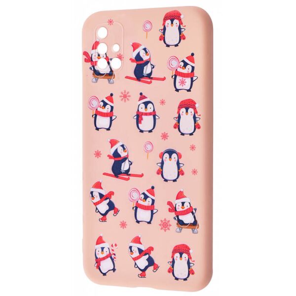 

TPU чехол WAVE Fancy для Samsung Galaxy M31s Penguins / Pink sand