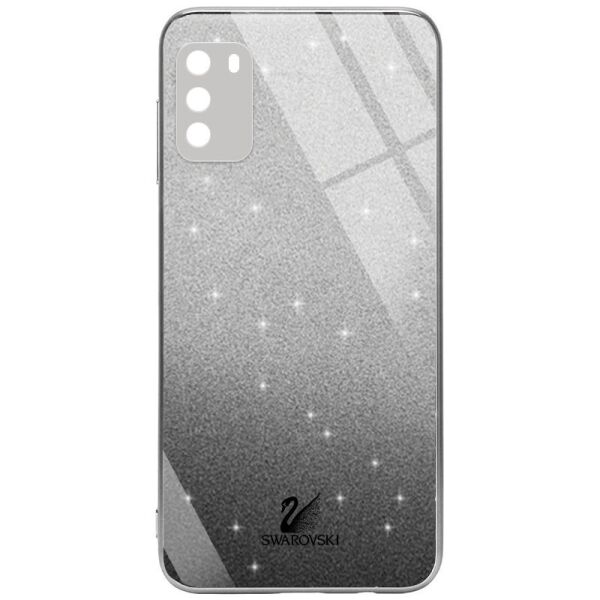 

TPU+Glass чехол Swarovski Full Camera для Xiaomi Poco M3 Черный