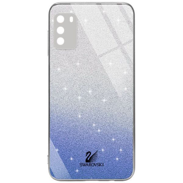 

TPU+Glass чехол Swarovski Full Camera для Xiaomi Poco M3 Синий