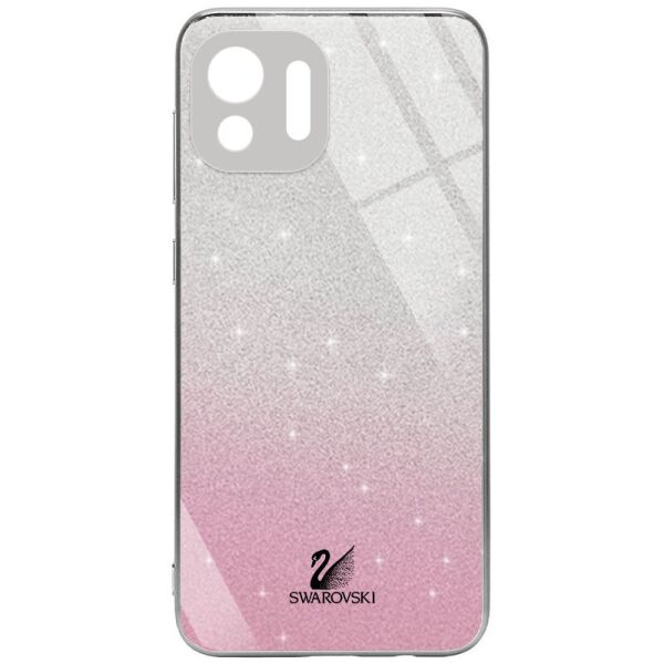 

TPU+Glass чехол Swarovski Full Camera для Xiaomi Mi 11 Розовый