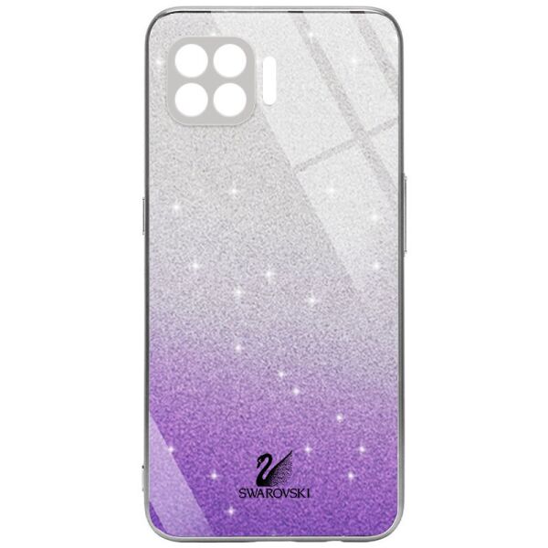 

TPU+Glass чехол Swarovski Full Camera для Oppo A73 Фиолетовый