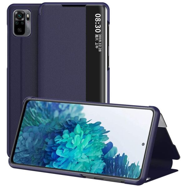 

Чехол-книжка Smart View Cover для Xiaomi Redmi Note 10 / Note 10s Синий