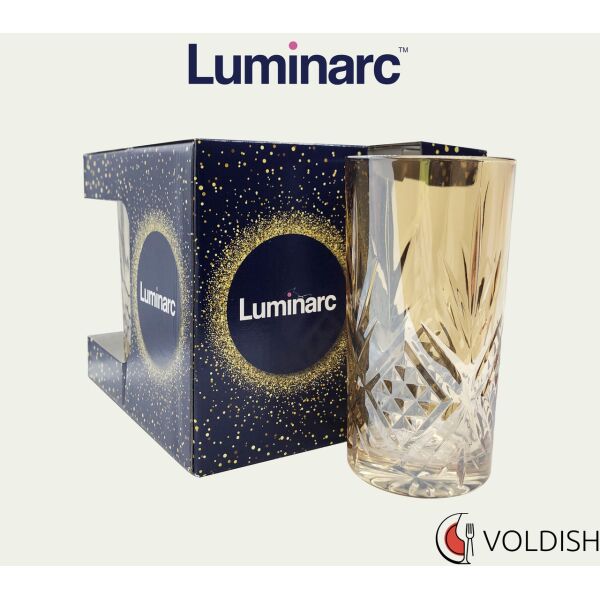 

Стаканы высокие Luminarc Зальцбург Золотой мёд 380мл 4шт (P9311)