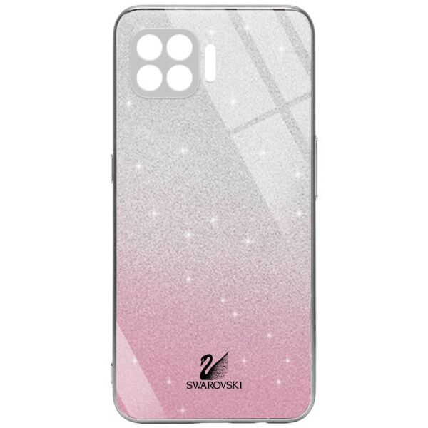 

TPU+Glass чехол Swarovski Full Camera для Oppo A73 Розовый