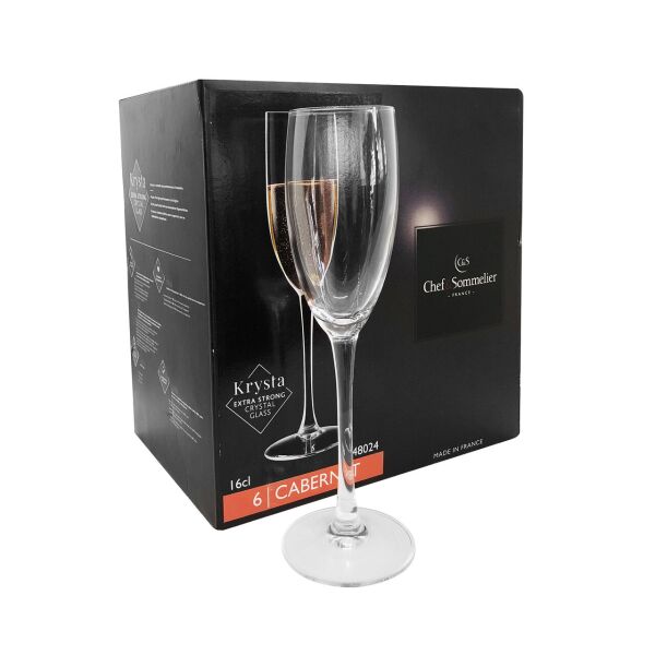 

Набор бокалов Arcoroc Chef & Sommelier Cabernet для шампанского 160 мл 6 шт (48024)