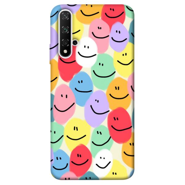 

Чехол itsPrint Разноцветные смайлы для Huawei Honor 20 / Nova 5T
