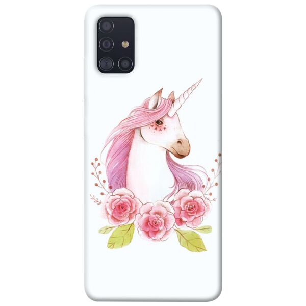 

Чехол itsPrint Единорог с цветами для Samsung Galaxy A51