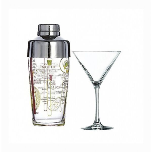 

Набор Luminarc Coctail Bar 5 пр (мартинка 300 мл 4шт и шейкер 580мл) (H8930)
