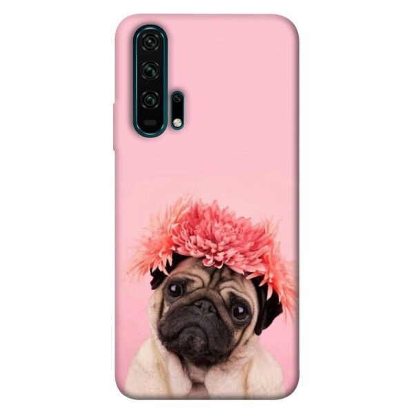 

Чехол itsPrint Мопс с цветами для Huawei Honor 20 Pro
