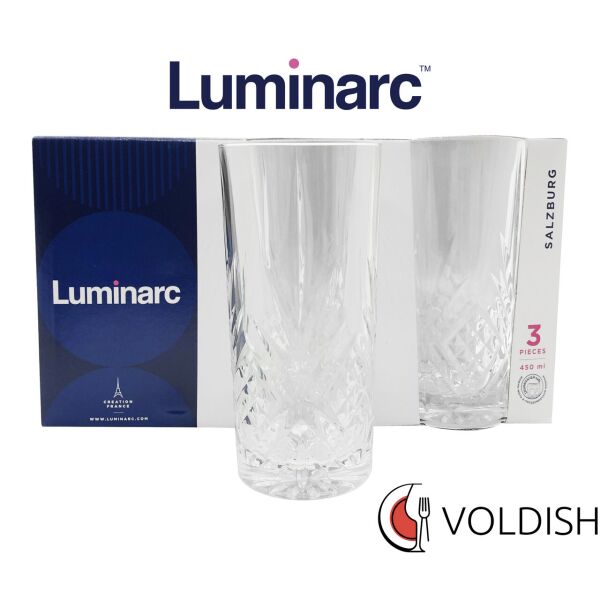 

Стаканы высокий Luminarc Зальцбург 450мл 3шт (P2999)