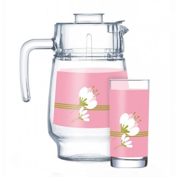 

Набор Luminarc Olivia Pink 7пр (кувшин 1800 мл + 6 ст 270 мл) (Q5624)
