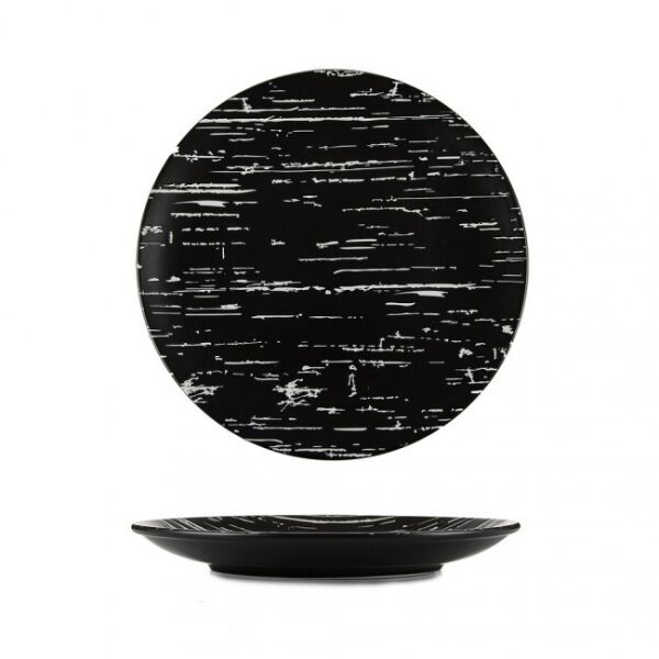

Блюдо Helios Чёрный камень круглое фарфоровое 310 мм (G1704)