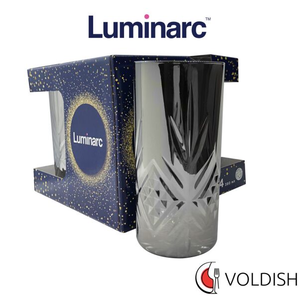 

Стаканы высокие Luminarc Зальцбург Сияющий графит 380мл 4шт (P9319)