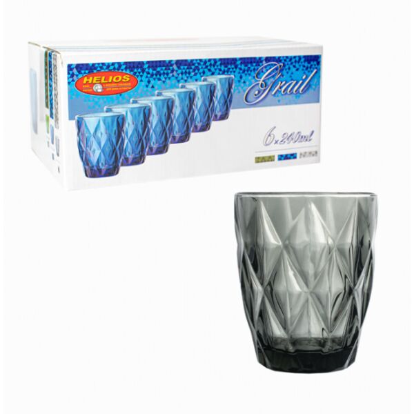 

Цветные стаканы Helios Кристал 240мл 6шт (6430 (8)