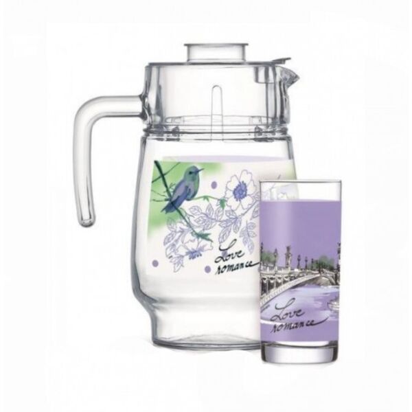 

Набор Luminarc Love Romance Purple 7пр (кувшин 1800 мл + 6 ст 270 мл) (Q5667)