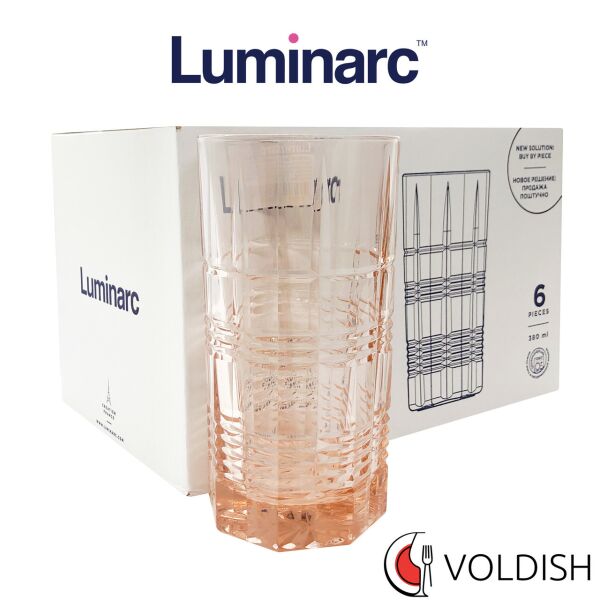 

Набор розовых стаканов высоких Luminarc Dallas 380 мл (P9164)