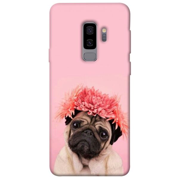 

Чехол itsPrint Мопс с цветами для Samsung Galaxy S9+