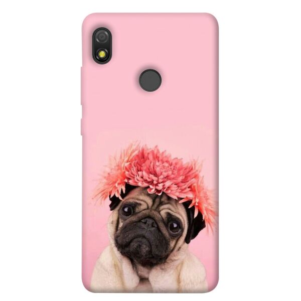 

Чехол itsPrint Мопс с цветами для TECNO POP 3