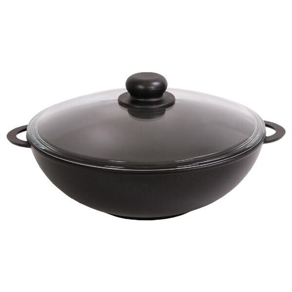 

Сковорода антипригарная Biol - 280 х 100 мм х 4 л WOK, с литым ручками и крышкой (2803PC)