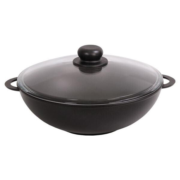 

Сковорода антипригарная Biol - 320 х 100 мм х 5 л WOK, с литым ручками и крышкой (3203PC)