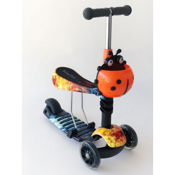 

Самокат-беговел 2 в 1 Scooter Pro PP3 Божья Коровка Оранжевый c Голубым