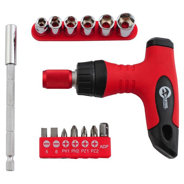 

Отвертка Intertool - Т-образная реверсивная 15 ед.(VT-1015)