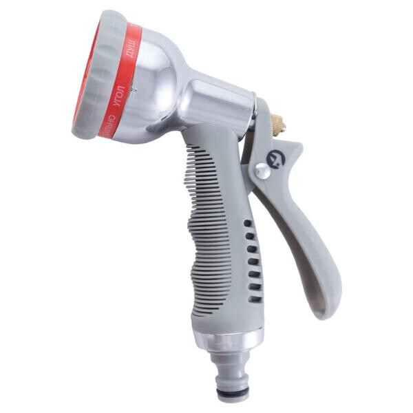 

Пистолет-распылитель для полива Intertool - 8 функций хром x 1 адаптер x 2 коннектора(GE-0005)